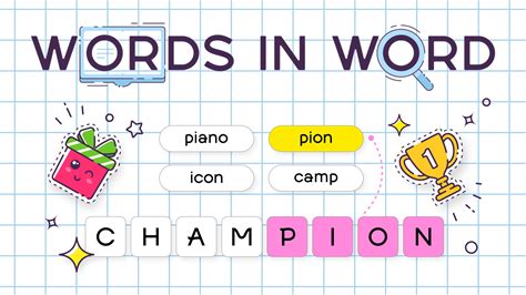 Words in a Word Game .